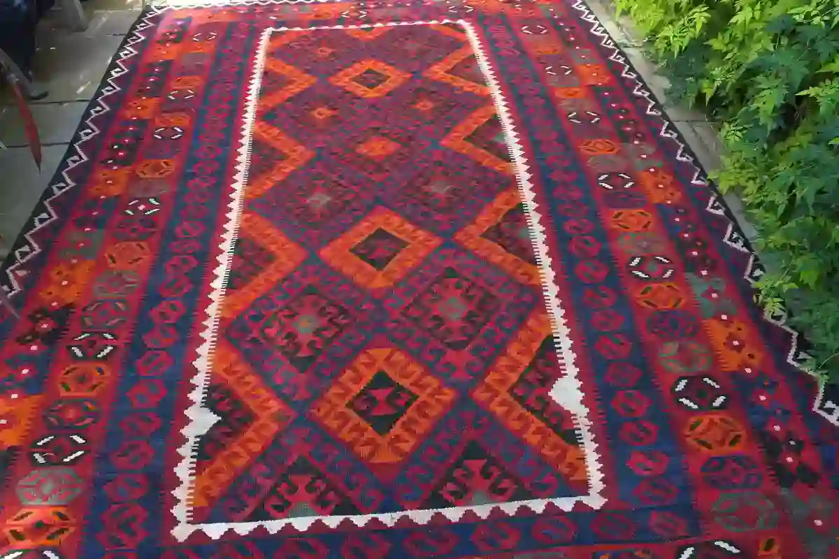 Main Image for Extremely attractive, Vintage 1990's Maimana kilim. Woven by Uzbeks in Northern Afghanistan.