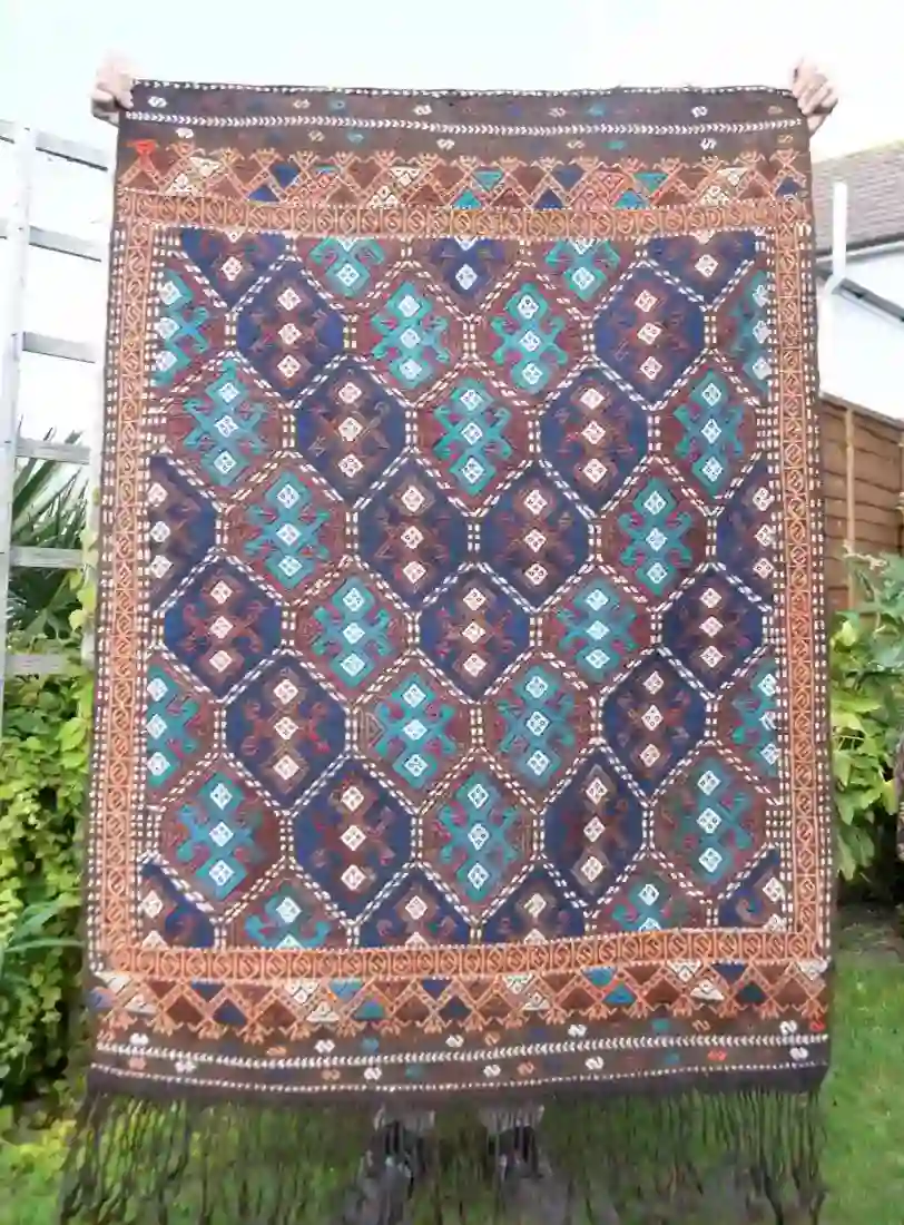 Main Image for Turkish Nomad Kilim. Vintage 1960's, 100% hand woven, Tribal Cicim.