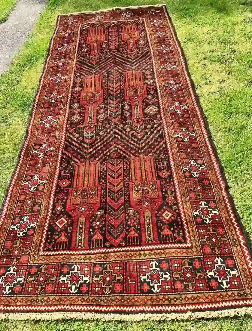 Main Image for Vintage Afghan Belouch, Tribal Rug. Genuine Nomad weaving. Stunning unique design.