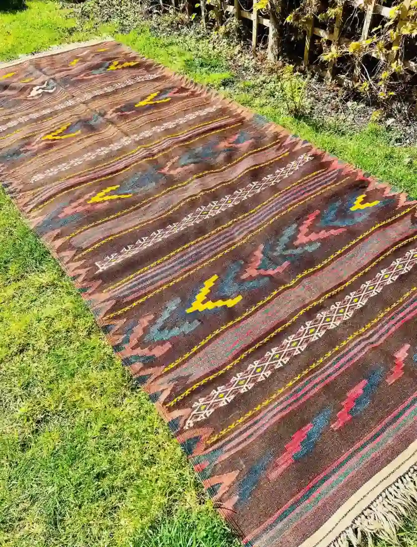 Main Image for Vintage 1960's Afghan Belouch Maldari Kilim Runner...Genuine Nomadic weaving!