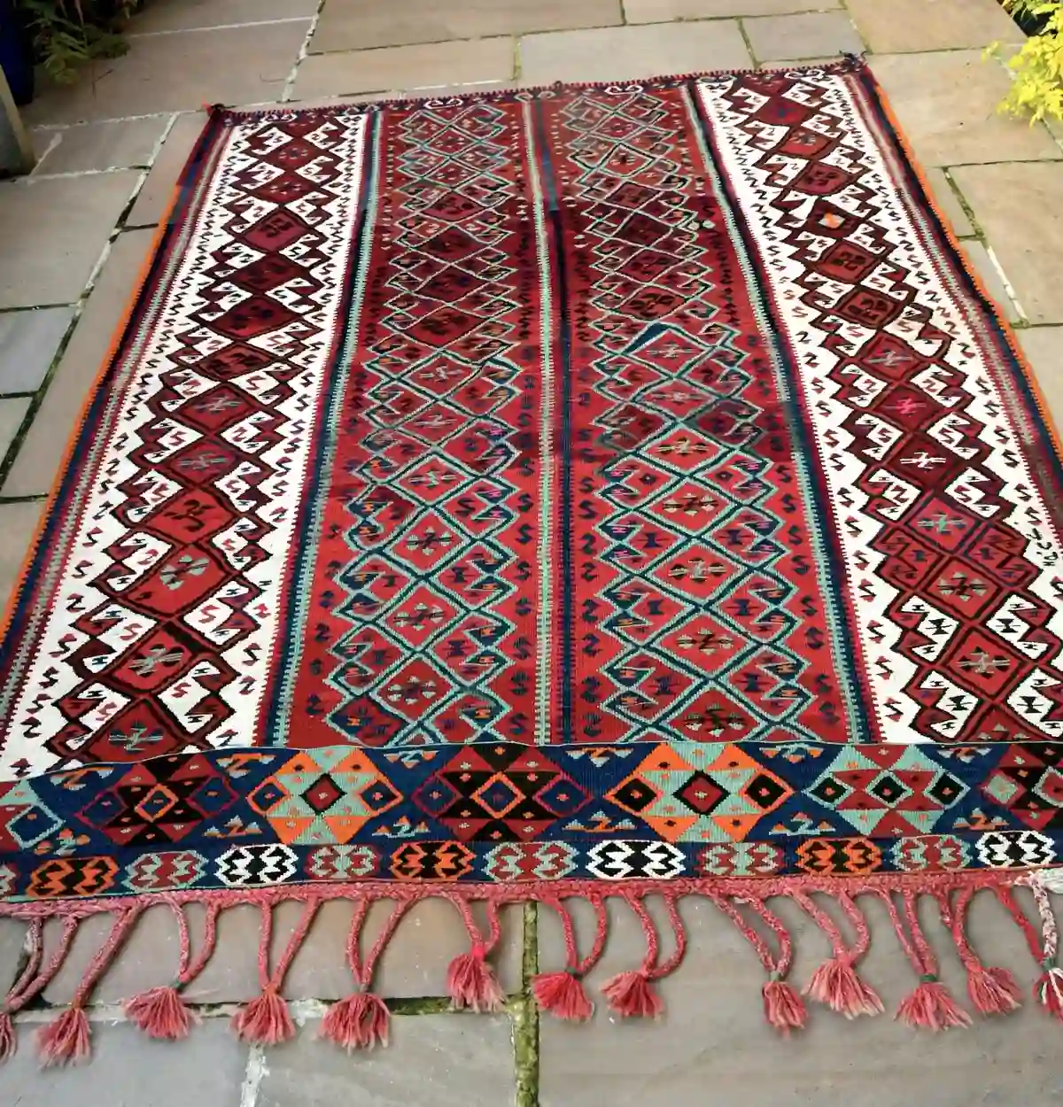 Main Image for Village 1960's Kilim Rug from Van in eastern Turkey - hand-woven u