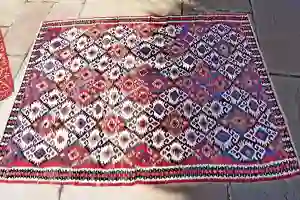 Turkish Rug - Vintage 1960's Turkish, Finely woven Kilim from the area of Van. Superb traditional design!, Size: 177cm x 124cm