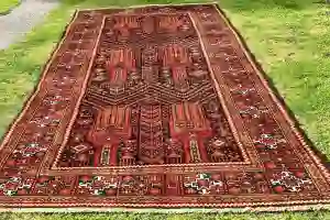 Afghan Rug - Vintage Afghan Belouch, Tribal Rug. Genuine Nomad weaving. Stunning unique design., Size: 311cm x 127cm