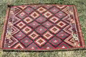 Afghan Rug - Beautiful Uzbek Tartari Kilim from Northern Afghanistan, Size: 83cm x 85cm