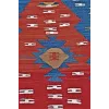 Thumbnail Image 3 of Attractive, Hand woven Afghan Kilim. Blue and Red.